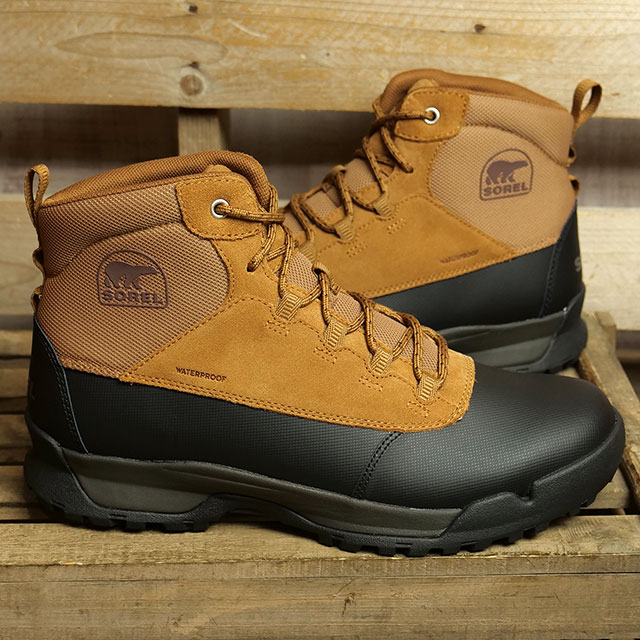 【15%OFF/SALE】【ラスト1足】ソレル SOREL スニーカー バクストン ライトレースプラス ウォータープルーフ [NM5166-286 FW24] M BUXTON LITE LACE PLUS WP メンズ 靴 シューズ 防水 ウィンターブーツ Elk/Black 正規取扱店【ts】【e】