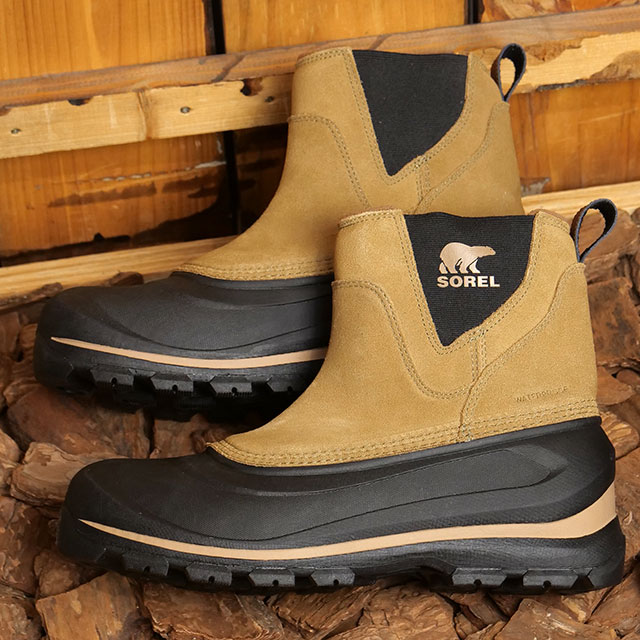 【15%OFF/SALE】ソレル SOREL バクストン プルオンブーツ ウォータープルーフ [NM5182-257 FW24] M BUXTON PULL ON BOOT WP メンズ 靴 防水 サイドゴア ウィンターブーツ Delta/Black 正規取扱店【ts】【e】