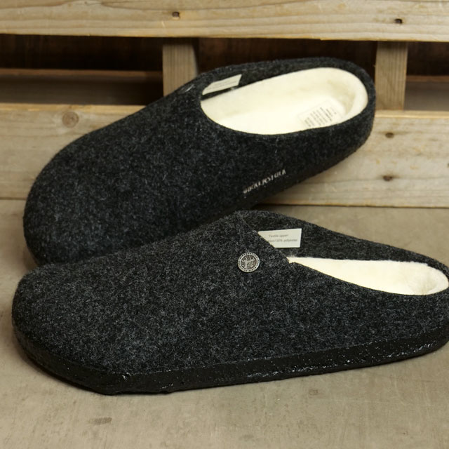 BIRKENSTOCK ビルケンシュトック サンダル ツェルマット リベット シアリング [1015084/1015090] ZERMATT RIVET SHEARLING メンズ・レディース ドイツ製 コンフォートサンダル 健康サンダル ANTHRACITE | FELT 正規取扱店｜Shoetime アウトフィットストア