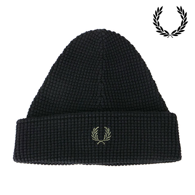 FRED PERRY ブラック ニット帽 icefield_frp-c9150
