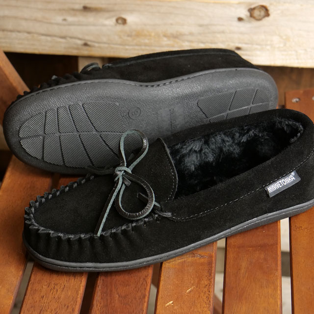 【在庫限り】MINNETONKA ミネトンカ フラットシューズ ケイデンス [40600 FW24] CADENCE レディース 靴 ファーモカシン 日本限定 Black 正規取扱店【ts】｜Shoetime アウトフィットストア