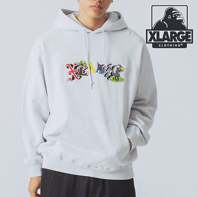 【30%OFF/SALE】エクストララージ XLARGE パーソナルズ フーデッド スウェットシャツ [101244012004 FW24WINTER] PERSONALS HOODED SWEATSHIRT メンズ x-large エックスラージ トップス プルオーバー フーディー ASH 正規取扱店【ts】【e】