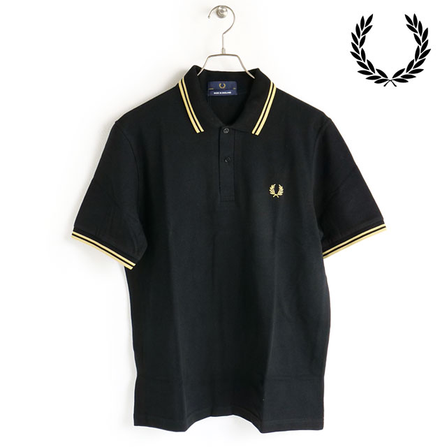 フレッドペリー FRED PERRY ポロシャツ ツインティップド フレッドペリーシャツ [M12-157] TWIN TIPPED FRED PERRY SHIRT メンズ トップス 半袖 鹿の子 BLACK/CHAMPAGNE 正規取扱店