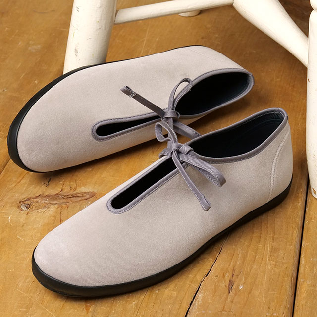 MOONSTAR FINE VULCANIZED ムーンスター ファインバルカナイズド スニーカー ライトプリムW [54323487 FW25] LITE PRIM W レディース 靴 バレエシューズ 日本製 ベルベット LIGHT-GRAY 正規取扱店｜Shoetime アウトフィットストア