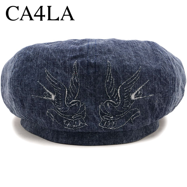 【40%OFF/SALE】カシラ CA4LA ベレー帽 [DOU02042 FW25] SWALLOW M BERET メンズ・レディース 帽子 ハンチング フリーサイズ ウォッシュ加工 NAVY 正規取扱店【e】【ts】