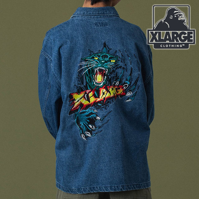 【50%OFF/SALE】XLARGE エクストララージ ミリタリージャケット [101253021001 FW25] MILITARY JACKET メンズ アウター LtINDIGO 正規取扱店【ts】【e】｜Shoetime アウトフィットストア