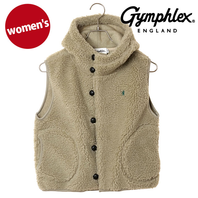 「専用」Gymphlex トップス GYMPHLEX ジムフレックス ボアべスト ジップアップ J-0855PL