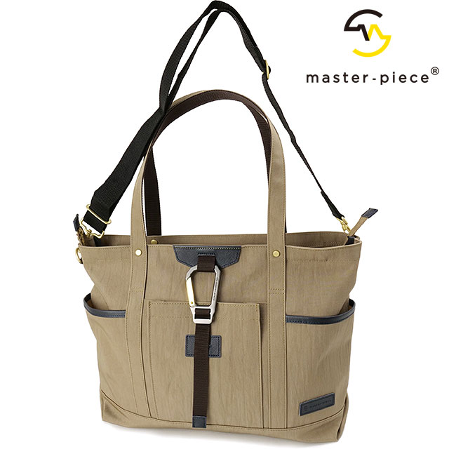master-piece マスターピース 2WAY トートバッグ [02354-v2 FW25] 16.5L link 2-WAY TOTE BAG メンズ・レディース 鞄 ショルダーバッグ 日本製 通勤通学 BEIGE 正規取扱店｜Shoetime アウトフィットストア