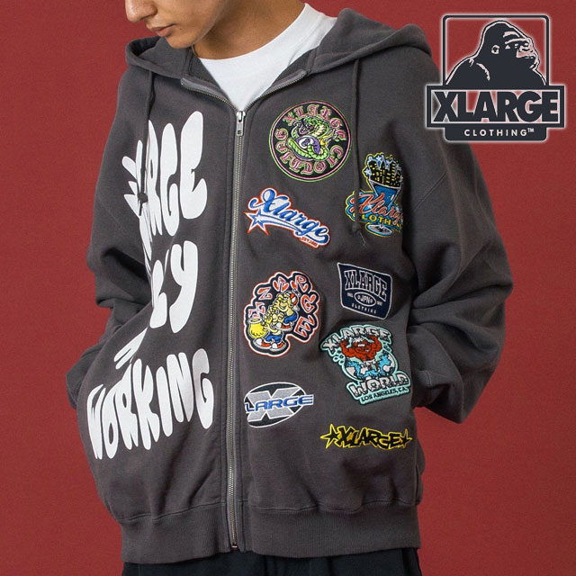 エクストララージ XLARGE フーデッドスウェット [101254012004 FW25] MULTI LOGO ZIP UP HOODED SWEATSHIRT メンズ トップス ジップアップパーカー チャコール グレー 正規取扱店 楽天市場】エクストララージ XLARGE フーデッドスウェット