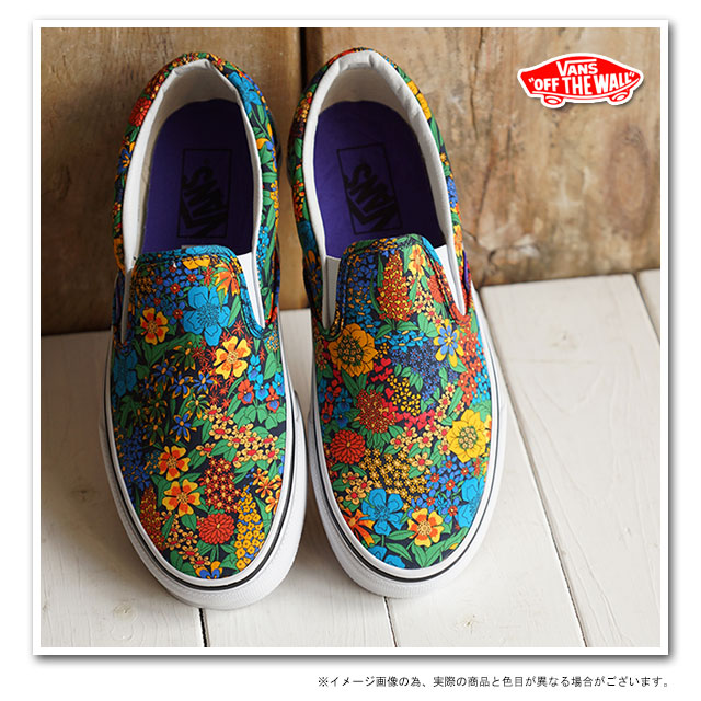 vans multi floral true white