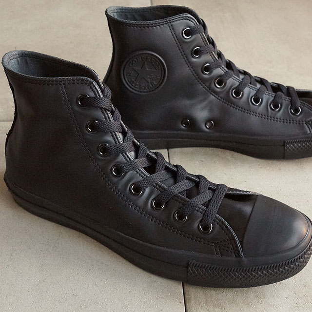 converse high leather black