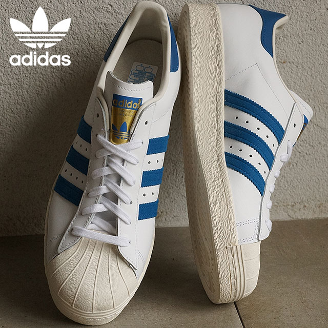 SHOETIME: Adidas originals superstar 80s white / dark royal sneakers ...