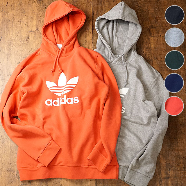adidas orange trefoil hoodie