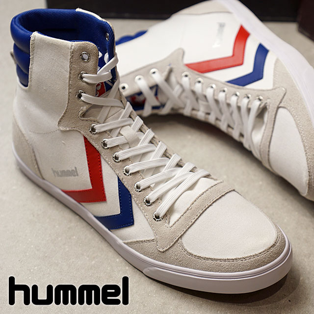 hummel スタディール キャンバス SLIMMER STADIL CANVAS HIGH スニーカー 靴 メンズ・レディース WHITE/RED/BLUE （HM63111K-9228 SS18）【e】：SHOETIME