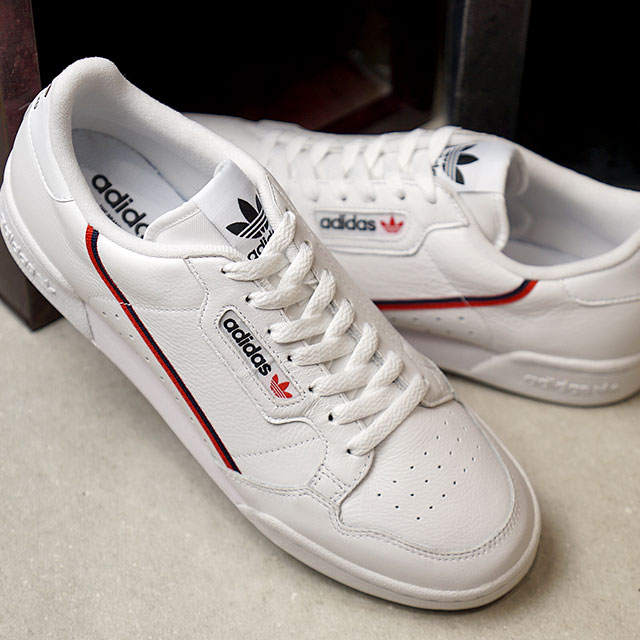 SHOETIME: adidas Originals Adidas originals CONTINENTAL 80 ... adidas Originals Adidas originals CONTINENTAL 80 Continental 80 men's sneakers shoes R white / scarlet /C navy (B41674 FW18)