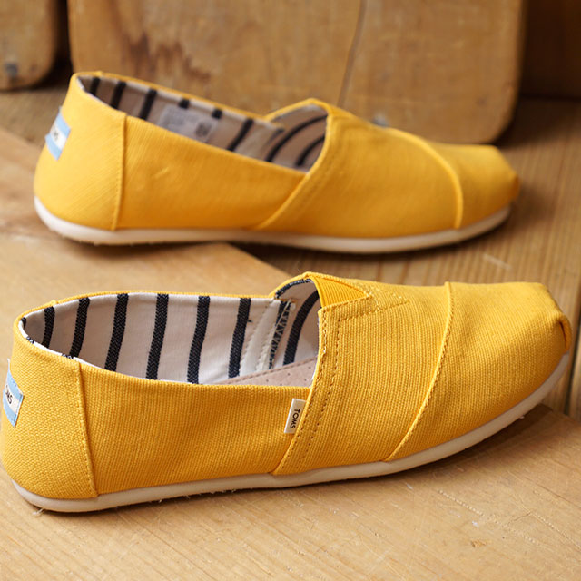 yellow slip on shoes