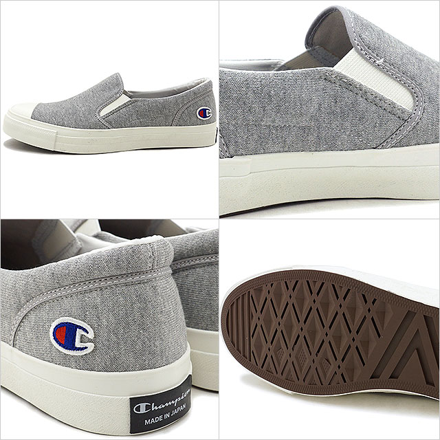 日本製 チャンピオンchampion Slip スピンコート スウェットspin スリッポン スウェットspin Court Slip メンズ レディース グレー系 スニーカー 靴 Gray グレー系 Cp Ls003j Ss19 Shoetimeサイズ交換片道送料無料 レビューで500円cpプレゼント 日本正規品