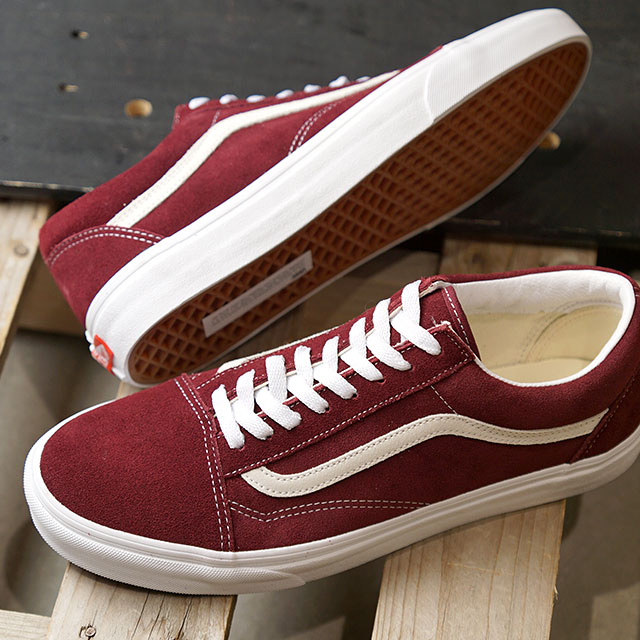 vans old skool burgundy suede