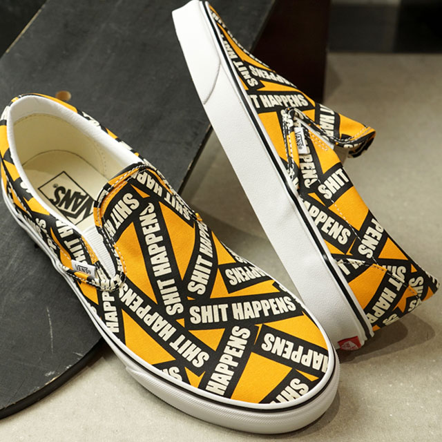 vans slip ons mens yellow