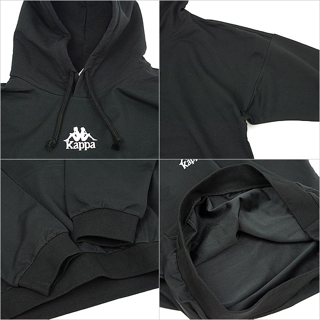 all black kappa hoodie