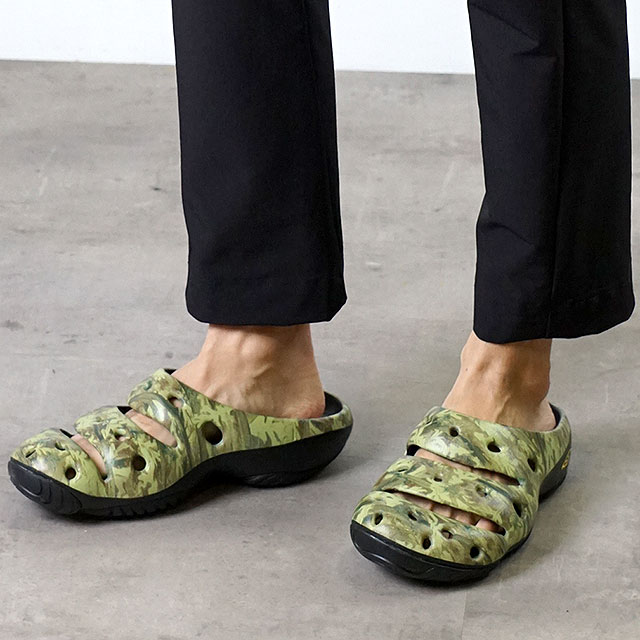 楽天市場 サイズ交換片道送料無料 キーン ヨギ アーツ Keen Yogui Arts Mns Camo Green クロックサンダル 靴 メンズ Shoetime