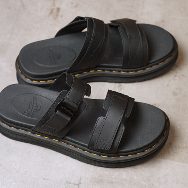 正規店仕入れの ドクターマーチン Dr Martens サンダル チルトン Chilton Ss21 メンズ レディース ストラップ レザーサンダル Black ブラック系 Shoetime 品多く Bronze Qa
