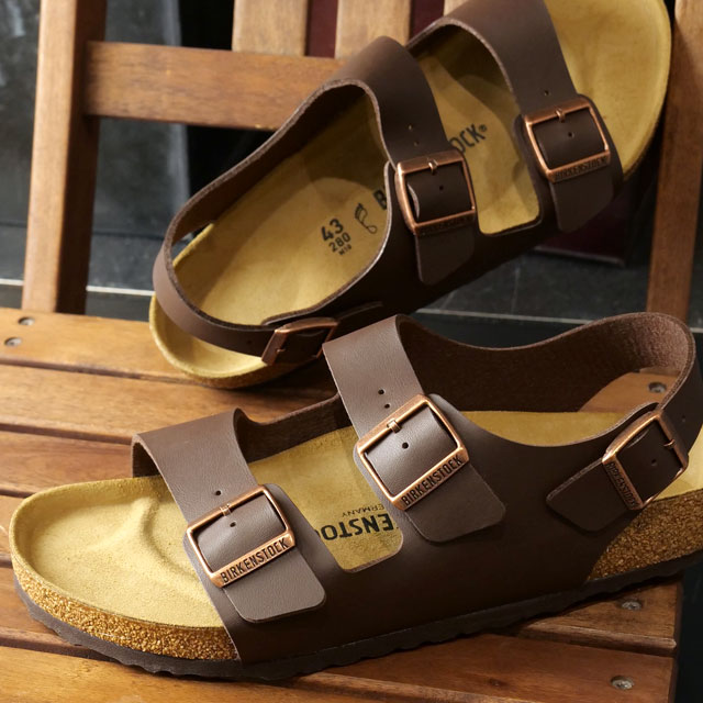 ビルケンシュトック BIRKENSTOCK サンダル ミラノ ビルコフロー [34701/34703 SS24] MILANO BS メンズ・レディース ドイツ製 コンフォートサンダル 健康サンダル DARK-BROWN | BIRKO-FLOR