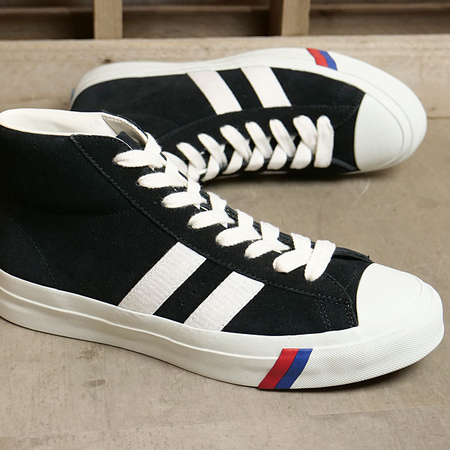 PRO-Keds プロケッズ スニーカー ロイヤルプラス スエード ハイ [PN1121 SS25] ROYAL PLUS SUEDE HI メンズ 靴 シューズ Vibramソール BLACK 正規取扱店｜Shoetime アウトフィットストア