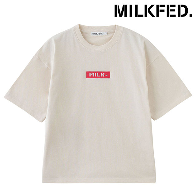 ミルクフェド MILKFED. カットアウトロゴ ビッグショートスリーブ トップ 103252013001 SU25 CUT OUT LOGO BIG S S TOP 半袖Tシャツ NAVY 正規取扱店 ミルクフェド MILKFED. カットアウトロゴ ビッグショート