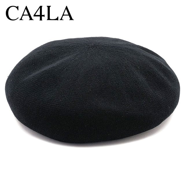 CA4LA(カシラ) RE BERET（BLACK） AKM00081ベレー帽 YASHIKI X CA4LA YUKITSURI BERET(ONESIZE NAVY): ベレー｜帽子