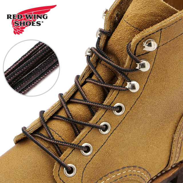 廃盤激レア　REDWING シューレース　革紐 97134　ダークコーヒー レッドウィングREDWING米国製レッドブーツレース革靴紐☆廃盤