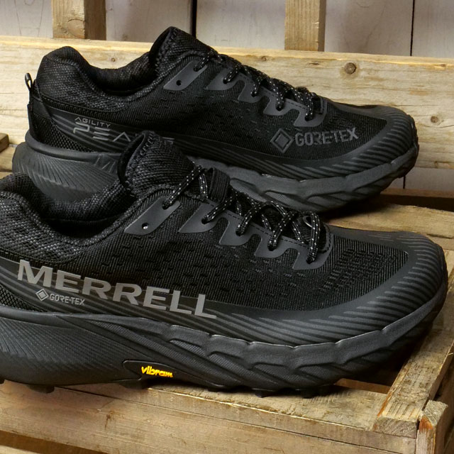 【30%OFF/SALE】メレル MERRELL スニーカー レディース アジリティー ピーク5 ゴアテックス [J067790] W AGILITY PEAK 5 GORE-TEX ウィメンズ 靴 トレイルランニングシューズ 防水 黒 BLACK/BLACK 正規取扱店【ts】【e】