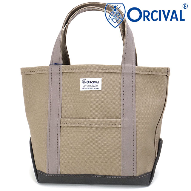 オーシバル ORCIVAL トートバッグ スモール [OR-H0285-KWC SS26] TOTE BAG SMALL メンズ・レディース ユニセックス 鞄 日本製 キャンバストート 小サイズ 帆布 グレー LT.GREY/CHARCOAL 正規取扱店