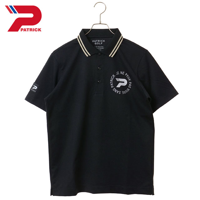 パトリック ゴルフ PATRICK GOLF ゴルフウェア メンズ [263-121 SS26] M LP ポロシャツ 日本製 半袖 吸水速乾 BLK ブラック 正規取扱店