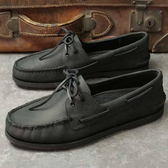 SPERRY TOP-SIDER スペリートップサイダー メンズ オーセンティックオリジナル 2アイ メンズ ボートシューズ [13934365 SS26] AUTHENTIC ORIGINAL 2-EYE MENS BOAT SHOE 靴 デッキシューズ モカシン ブラック BLACK 正規取扱店｜Shoetime アウトフィットストア