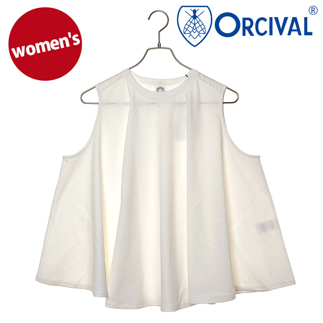 ORCIVAL オーシバル レディース スリーブレス ブラウス [OR-C0533-OEJ SS26] SLEEVELESS BLOUSE トップス ノースリーブカットソー 日本製 白 WHITE 正規取扱店｜Shoetime アウトフィットストア