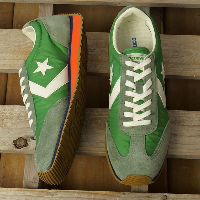【15%OFF/SALE】CONVERSE コンバース スニーカー エスティーファイヤー AG [33702480 SS26] STFIRE AG メンズ・レディース 靴 ローカット レトロランニングシューズ グリーン/オレンジ 正規取扱店【ts】【e】｜Shoetime アウトフィットストア