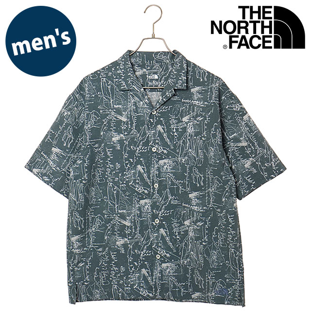 ザ・ノース・フェイス THE NORTH FACE メンズ ショートスリーブアロハリップシャツ [NR22631-HS SS26] S/S Aloha Rip Shirt ユニセックス トップス 半袖オープンシャツ 柄シャツ UVケア グレイ ハーフドームドローイングスレートグレー 正規取扱店
