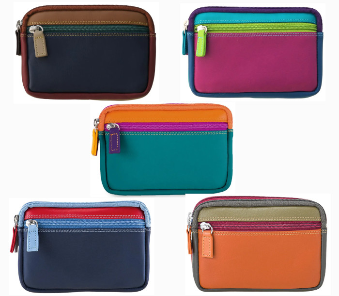 マイウォリット/mywalit ダブルジップパース/Small Leather Double Zip Purse 2室のジッパーポケットに小物を分けて収納できるポーチ MY1265**