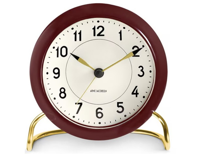 ARNE JACOBSEN/アルネヤコブセン  Station Table clock bordeaux/white
