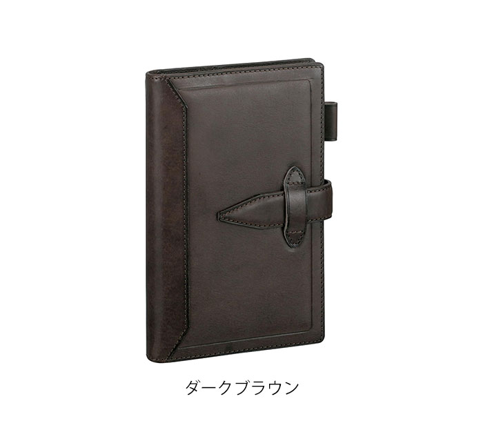 ダ・ヴィンチグランデ システム手帳（Davinci） ロロマクラシック/ヌメ革（牛革） 聖書サイズ　ダークブラウン/リング内径15mm DB3011E　ダークブラウン｜商芸文具店