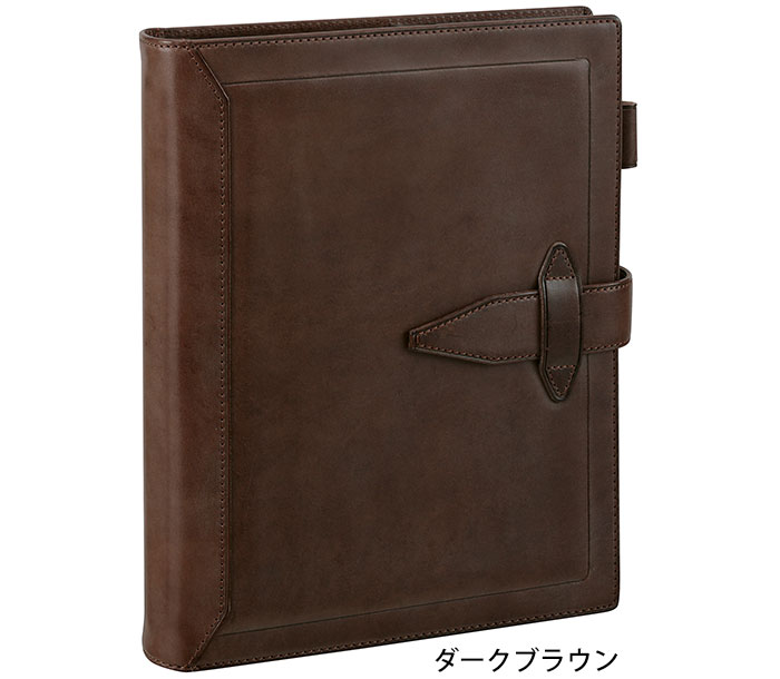 ダ・ヴィンチグランデ 取り合わせ万覚え帳（Davinci） ロロマクラシック/ヌメ革（牛皮） A5大きさ うす暗い赤銅色 /輪っか口径30粍 DSA1162 E うす暗い赤銅色