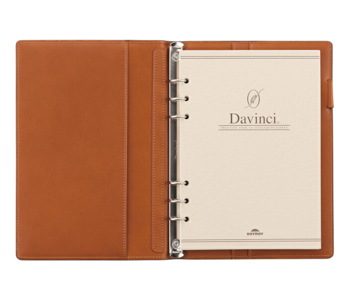 Davinci レザーリング式ファイル ブラウン 楽天市場】ダ・ヴィンチ Davinci / Standard スタンダード