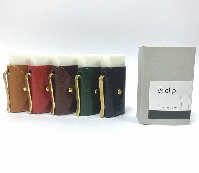 楽天市場】消しゴムカバー &clip eraser cover スリムサイズ用 牛革