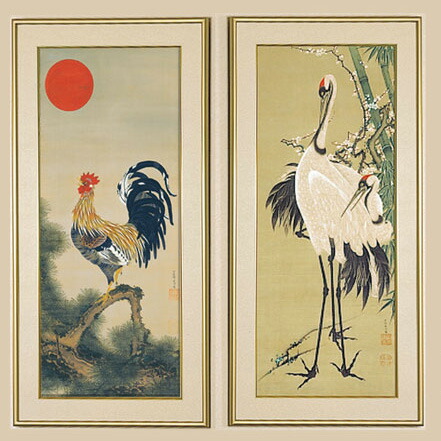 楽天市場】漆絵 伊藤若冲の名作_旭日雄鶏図（きょくじつゆうけい