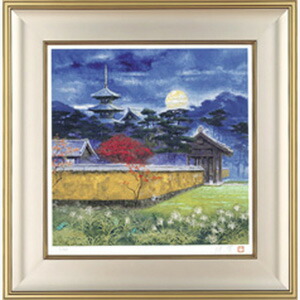 楽天市場】森下一夫 油彩肉筆画 『アルプス山脈〜湖映』 名画 絵画