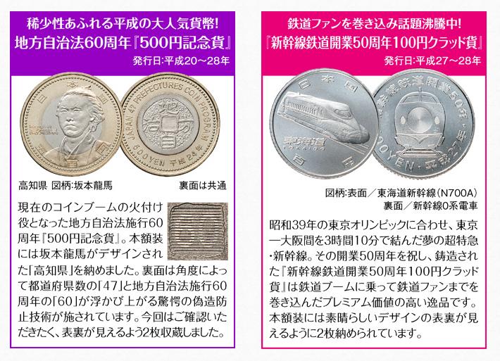 貨幣額 『 日本貨幣史 』104枚収蔵 飛鳥~平成28年記念貨まで コイン