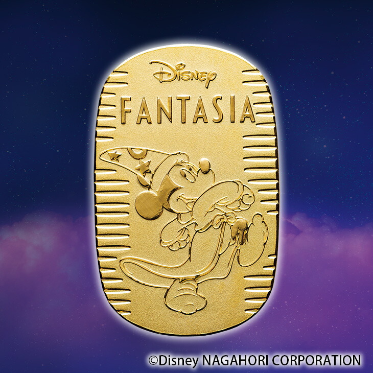 純金 ディズニー 正規品 『ミッキーマウス ファンタジア 小判 』小  保証書付き Disney 専用桐箱入り K24 通販 販売 プレゼント ギフト お祝い　FANTASIA クリスマス