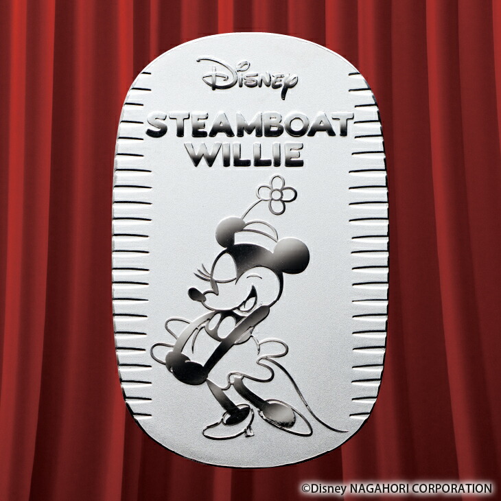 Disney監修 正規品『蒸気船ウィリー』純プラチナ小判20g  保証書付き  専用ボックス入り 通販 販売 プレゼント ギフト お祝い　STEAMBOAT WILLIE クリスマス