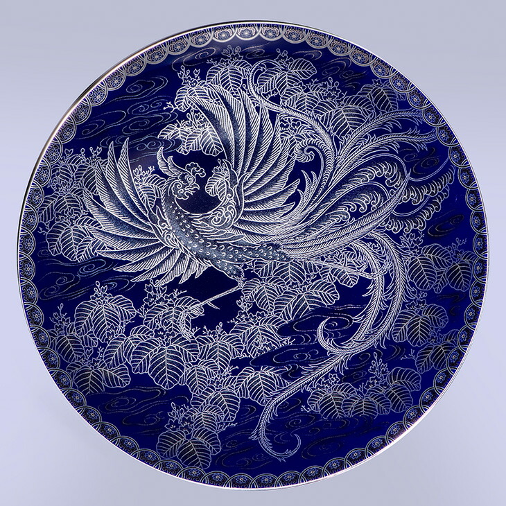 楽天市場】宮内庁御用達 名門 有田焼 陶磁器 香蘭社 『染付桐鳳凰花瓶